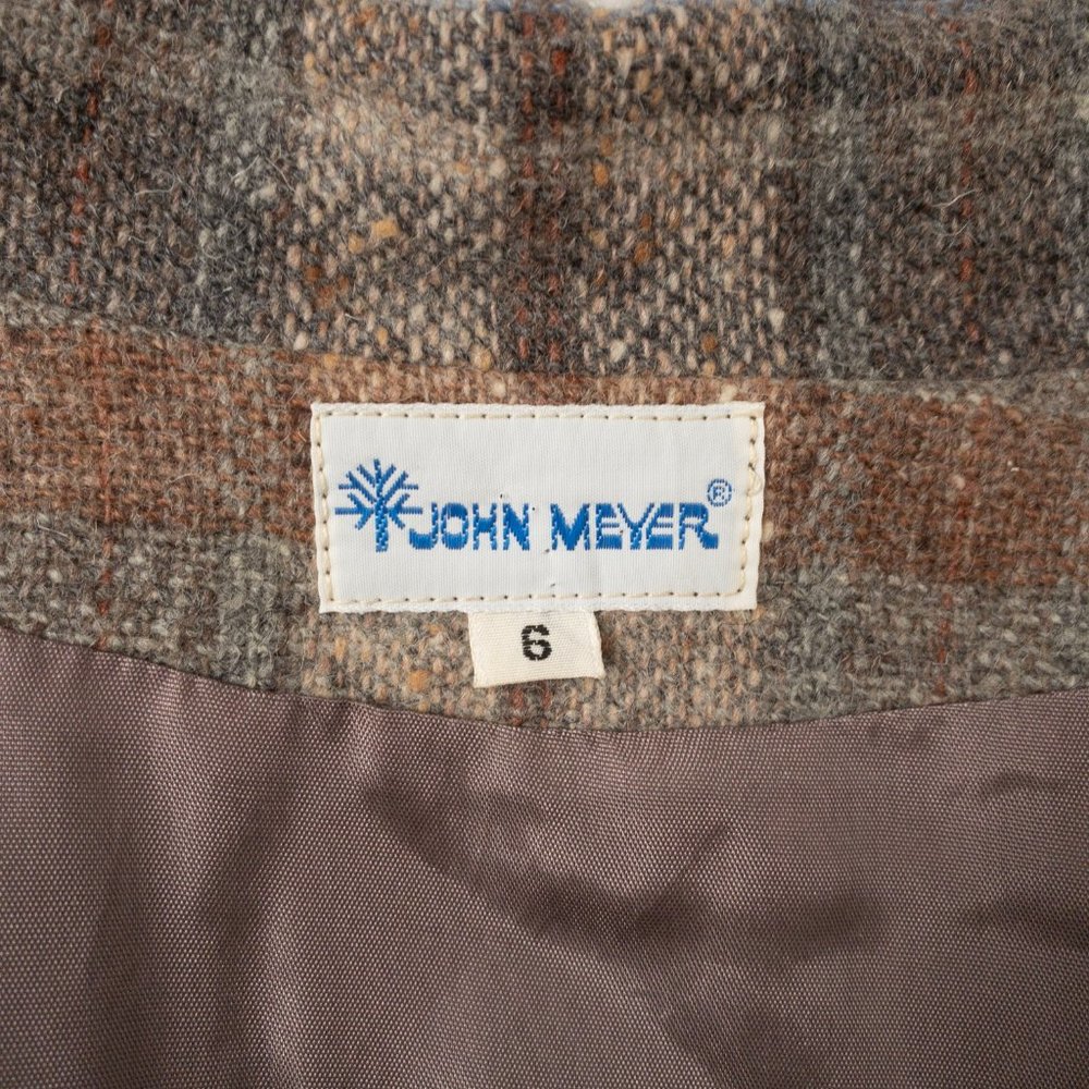 Vintage 70s S Tailored Wool Plaid Suit Vest Top - Picture 9 of 11